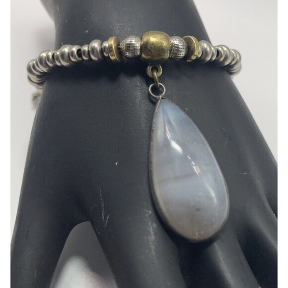 Lenny & Eva Metal & Semi Precious Stone Bracelet New W/O Tags - Picture 2 of 7